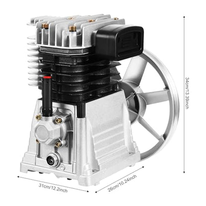 Bomba de compresor de aire 3HP 250L/min Bomba de cabeza de compresor de aire Cilindro de bomba de aceite de hierro fundido Bomba de lubricación estilo pistón
