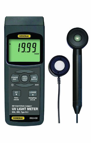 General Tools & Instruments UV254SD UVC and UVA Data Logging Meter with Excel plus Formatted SD Card