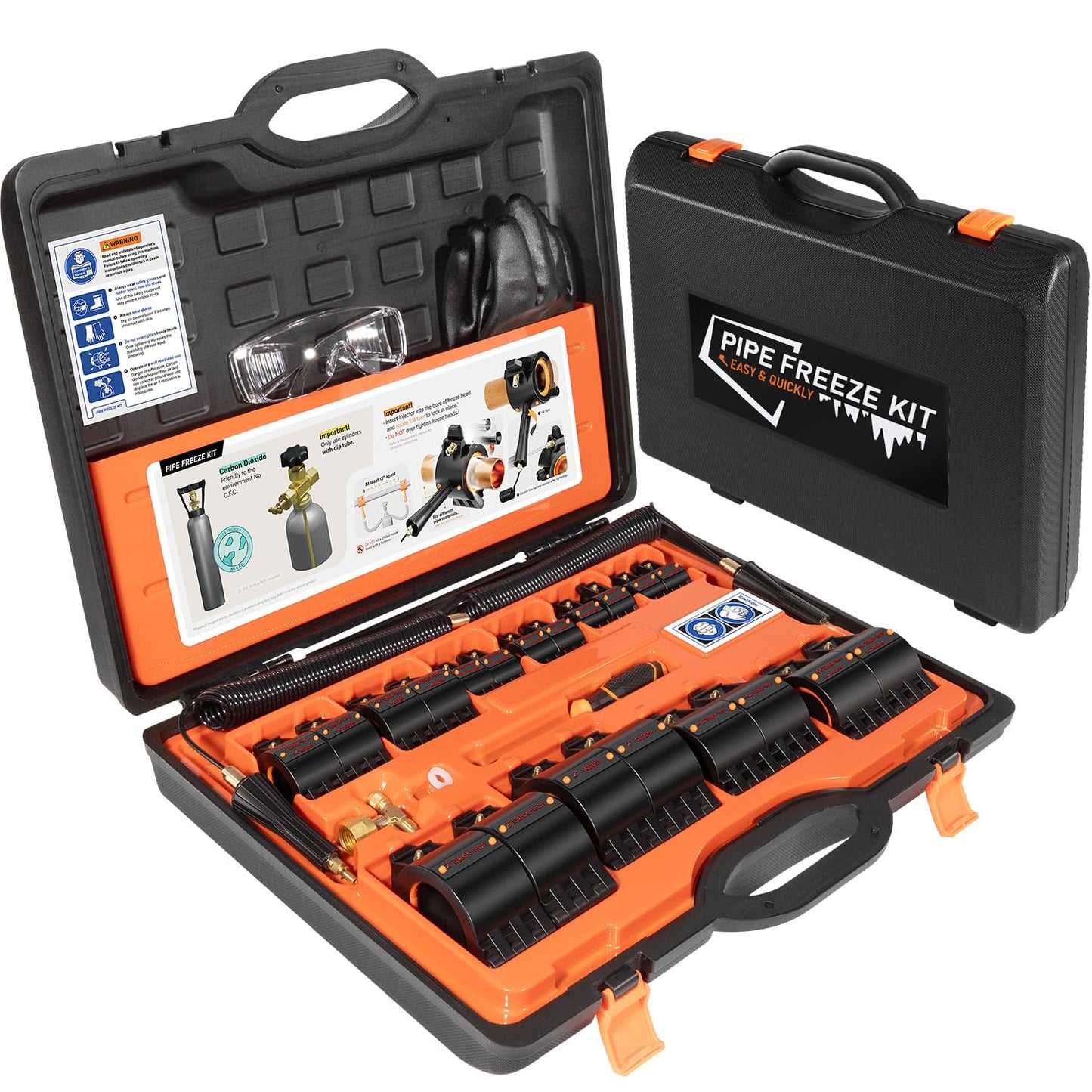 CST2 General Cold-Shot - Kit de reparación de congelación de tubería de agua con CO2 para tubería de agua con CO2, kit de reparación de congelación para acero y cobre, hierro fundido de aluminio de