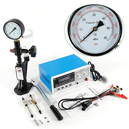 Kit de probador de inyector Common Rail, 600 bar 8000PSI CR-C Multifunción Diesel Common Rail Inyector Probador + Boquilla de combustible S60H para 6190/6200/6170 Diesel