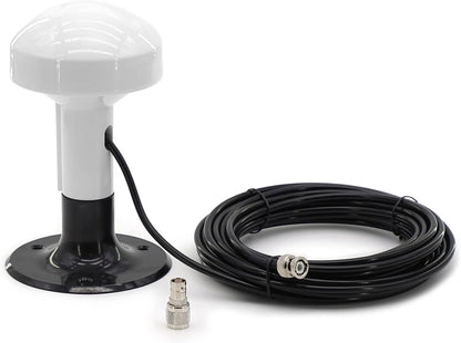 Antena GPS marina reemplazo de antena para Garmin GPSMAP GDU GNC NavTalk Pilot StreetPilot AIS barco navegación receptor Fishfinder Sounder+cable de 26 pies conector TNC adaptador BNC+base de