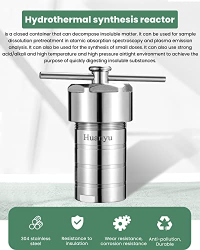 Hydrothermal Synthesis Autoclave Reactor with PTFE lined vessel for lab (Customizable) (100ml)