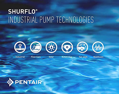 Pentair SHURFLO 8009-543-236 Bomba de diafragma de pulverización de 12 V de demanda automática, 1.8 GPM, válvulas Viton, diafragma de Santopreno, 60 PSI, puerto NPT-F de 3/8 pulgadas, paquete