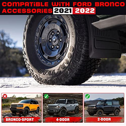 Guardabarros para accesorios Ford Bronco 2021 2022 (4 unidades)