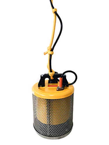 Pit Boss 101R, 1/2 HP, bomba de deshidratación sumergible eléctrica y bomba de basura con cuerda de tracción anudada