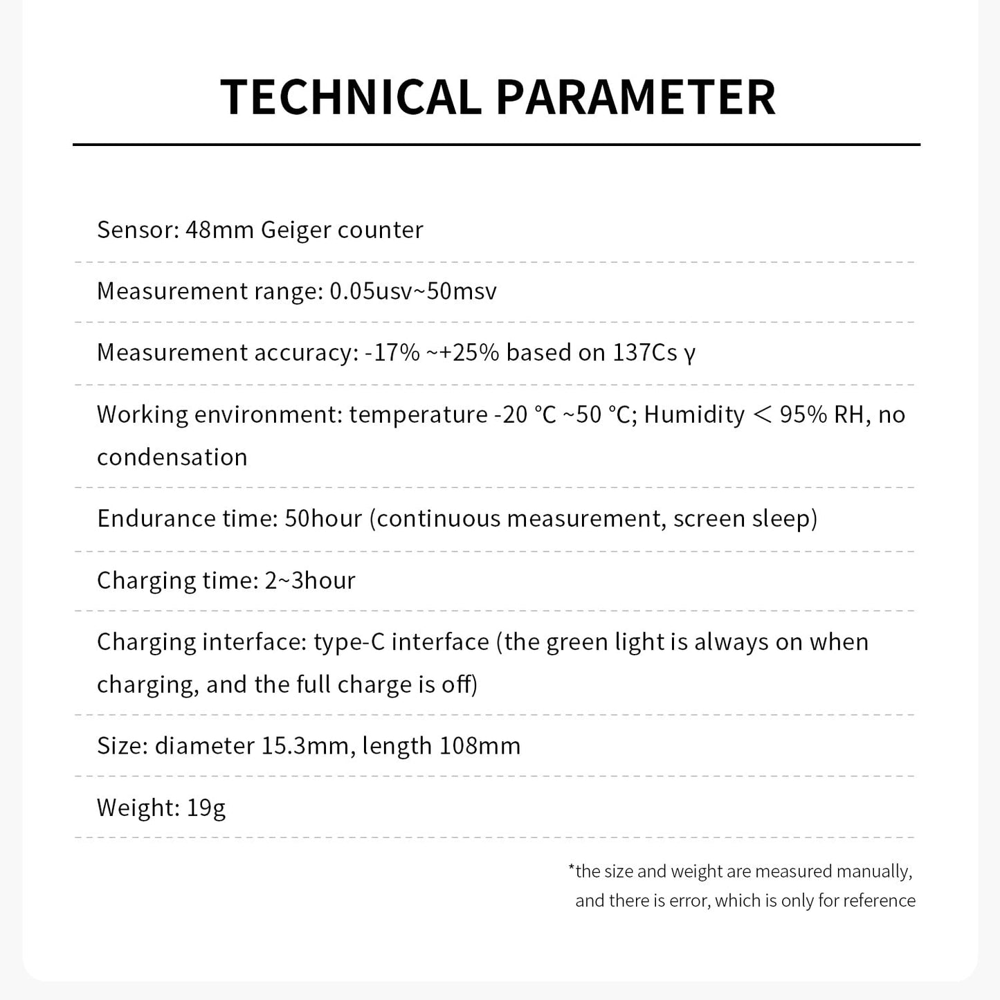 Geiger - Detector de radiación nuclear de contador, dosímetro personal CHNADKS actualizado, monitor de radiación portátil de rayos X gamma beta, funciona con pilas (0.08uSv - 50mSv)