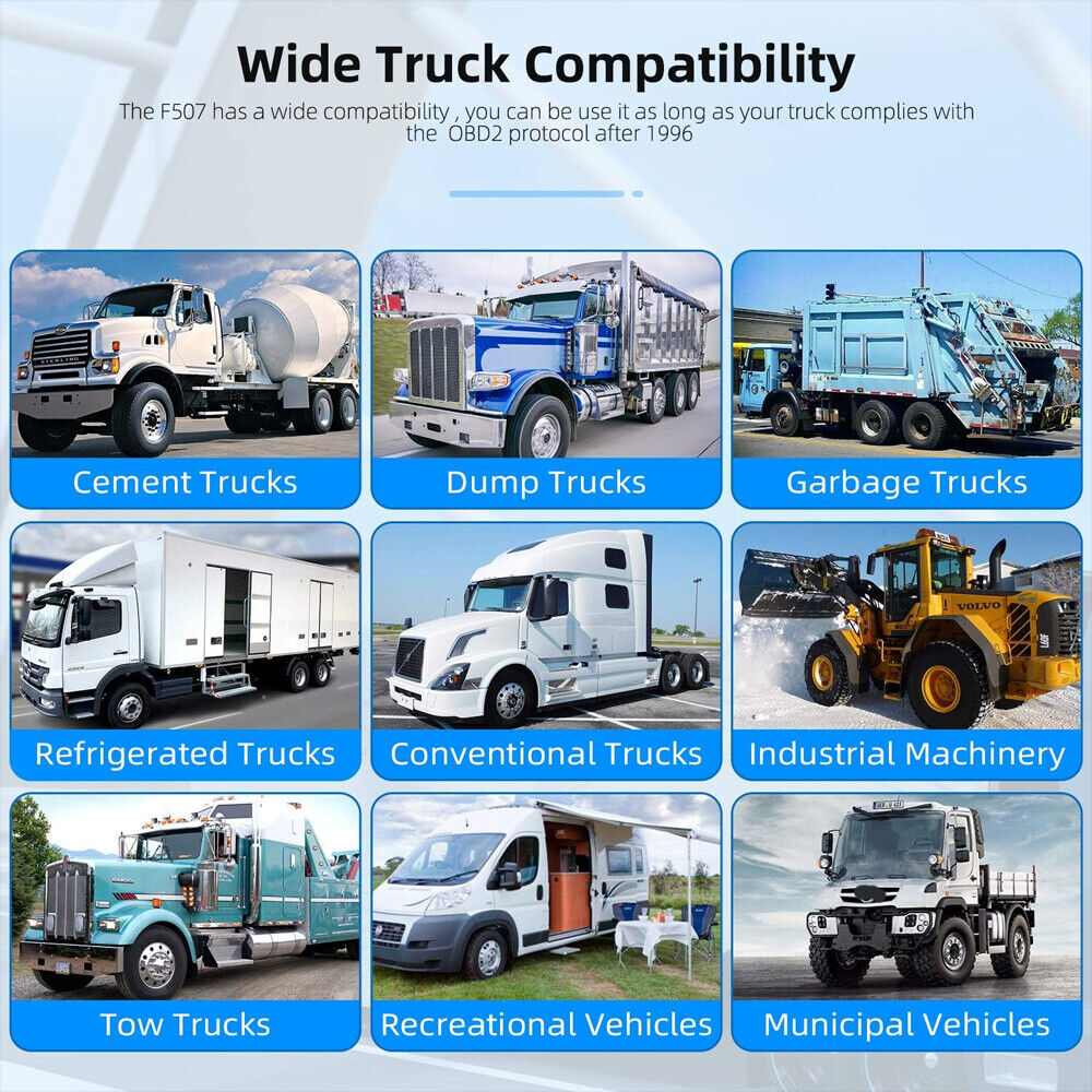 FCAR F506 Heavy Duty Truck OBD Scanner All Systems HD Diesel ABS SRS Diagnostic