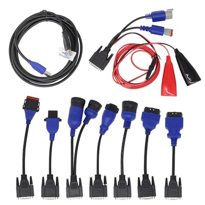 Escáner de diagnóstico 124032 Link 2 universal resistente Diesel Truck Excavator compatible con Nexiq Link 2 Heavy Duty Truck Scanner Diagnóstico USB Link 2 con adaptador de interfaz Bluetooth