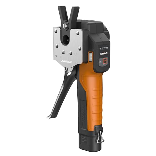 NAVAC NEF6LM Herramienta de abocinación eléctrica BreakFree, herramienta de llamarada para tubería de cobre, diámetro exterior máximo de 3/4 pulgadas, troqueles y medidor de llamarada, batería de