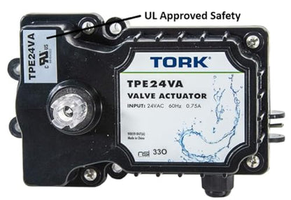 TORK TPE24VA - Actuador de válvula auténtico de 24 voltios, compatible con todos los sistemas de control de 24 VCA, para piscinas, spa, equipos solares, aprobado por UL para seguridad