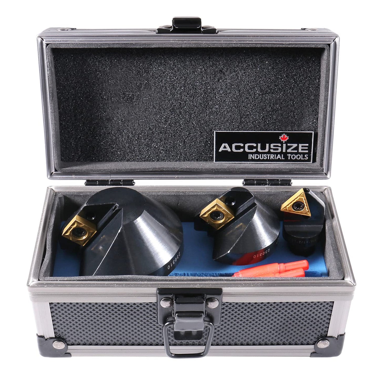 Accusize Industrial Tools, Avellanadores de carburo indexables de 82 grados de 1/4'', 1/2'' y 1-1/4", 0046-0982