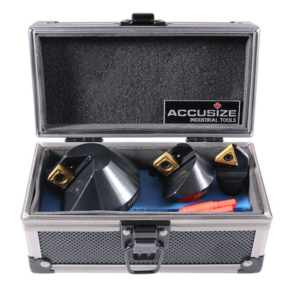 Accusize Industrial Tools, Avellanadores de carburo indexables de 82 grados de 1/4'', 1/2'' y 1-1/4", 0046-0982
