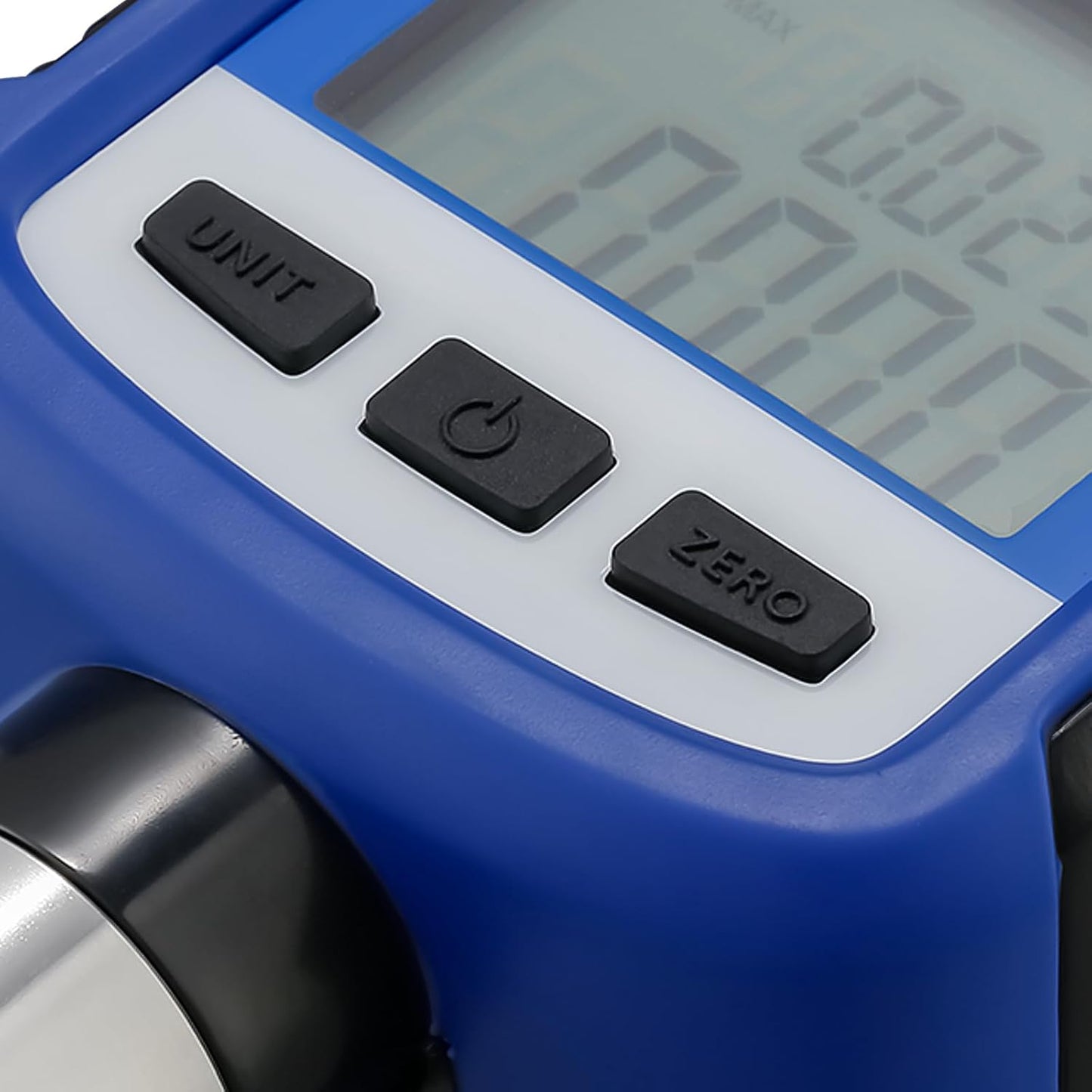 Medidor de presión industrial digital de 0-60 psi, 0.2% FS, NPT de 1/4 pulgadas inferior, caja y conexión de acero inoxidable, alimentado por batería, con Bluetooth y luz LCD