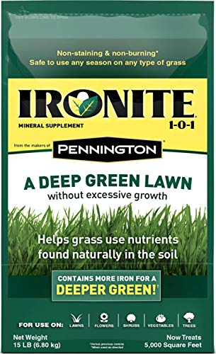 Pennington Ironite - Fertilizante multiusos 1-0-1 para césped y jardín, 5000 pies cuadrados, para todas las hierbas, 100524194