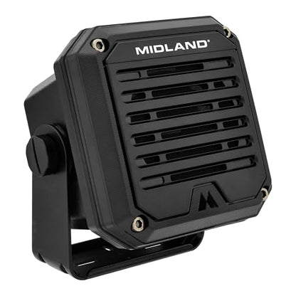 Midland - Altavoz externo resistente SPK100 de 20W - Base giratoria de 180 grados con soporte de montaje Funciona con todas las radios CB y MXT Sistema de sonido de 8 ohmios Enchufe de audio de 3,5 mm