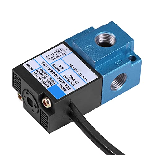 Válvula solenoide de 12 V CC 3 puertos Mac válvula electromagnética de control de impulso 35A-ACA-DDAA-1BA