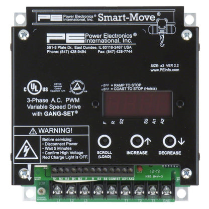 MSM4AR: 4 Amp 2 HP 480V Smart Move VFD con resistencias de regeneración interna y sobrecargas térmicas