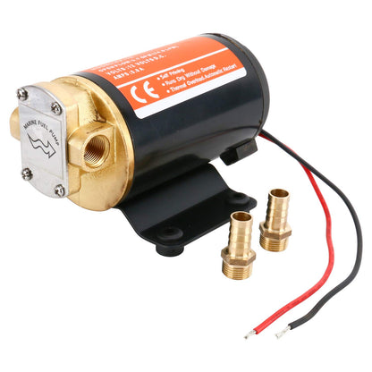 Amarine Made Bomba de engranaje de impulsor de barrido de 12 v: para transferencia de aceite de barrido de combustible diesel (negro)