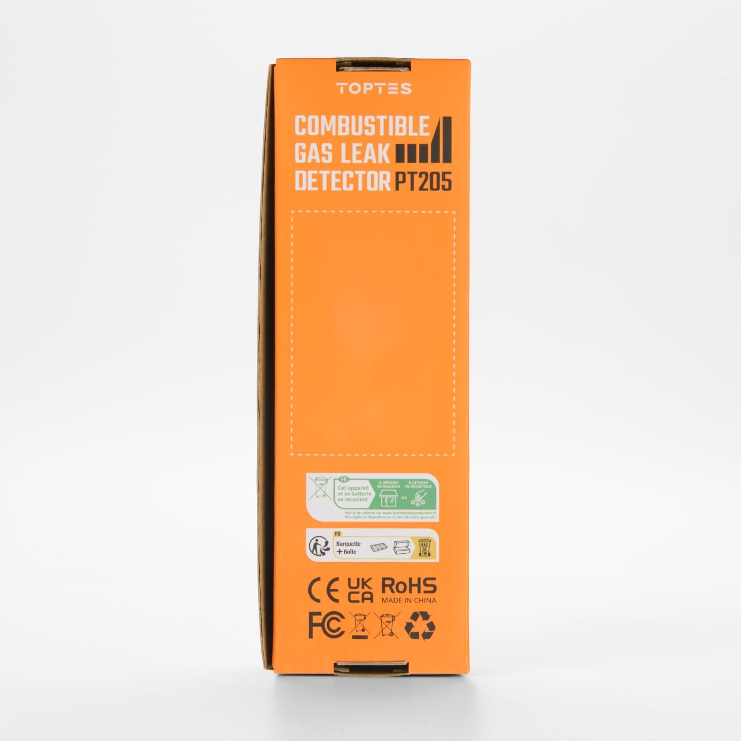 PT199 Detector de fugas de gas natural con alarma audible y visual, sniffer de gas portátil para localizar fuentes combustibles como metano, propano para el hogar (incluye batería x2), naranja