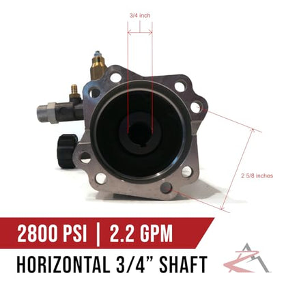 OEM | AR Annovi Reverberi SRMV22G28D-EZ | 2800 PSI 2.2 GPM 3/4 "Eje Horizontal BOMBA LAVADORA DE PRESIÓN modelo SRMV 2.2G28 D-EZ; compatible con Generac y más
