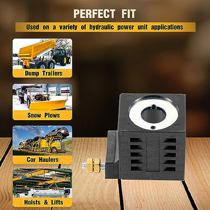 Repuesto para bobina de solenoide Deltrol EF-1082 10196-61 10196-60, 12 V CC, 16 W, perno único, se adapta a la unidad de potencia SPX Fenner Stone