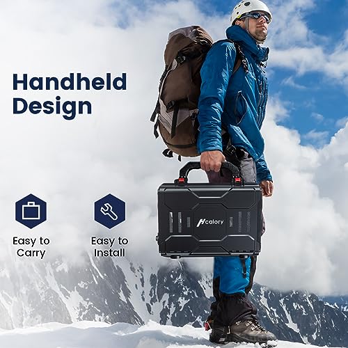 HCALORY Calentador de aire diésel portátil de 12 V, calentador de estacionamiento diésel todo en uno de 5 KW, calentador de litera de estacionamiento con control de aplicación Bluetooth y monitor LCD