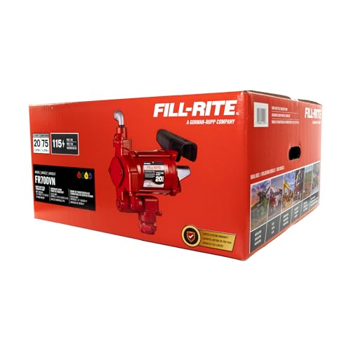 Fill-Rite Bomba de transferencia de combustible FR700VN 115V 20 GPM (modelo solo bomba) | Para gasolina, diesel, queroseno, mezclas de etanol, mezclas de metanol y biodiésel hasta B20