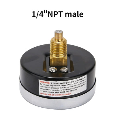 Measureman Tridicador, termo-manómetro, 2-1/2 pulgadas, relleno de aceite de silicona, 0-160 psi/30-250 grados F, caja de acero inoxidable, medidor de presión de montaje inferior NPT de 1/4 pulgadas