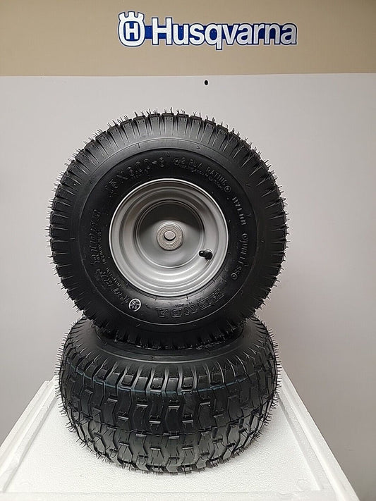 Juego de (2) llantas Husqvarna de 2 capas de 15 x 6,00-6, llantas Husqvarna AYP + otras