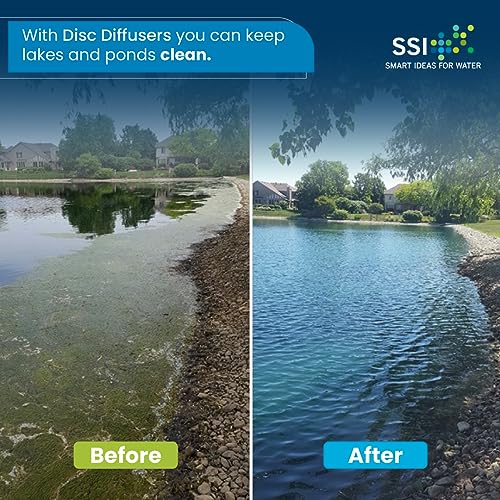 ECO270-E | EPDM de 9 pulgadas - Difusor de disco de burbujas finas | Aireación para estanques, lagos, tratamiento de aguas residuales, acuicultura y más