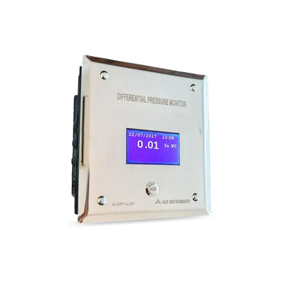 Indicador de presión diferencial para monitor de presión de habitación de hospital (rango: -18 a 0.709 in.WC/-180 a 180 Pascales) | Monitor de presión de salas de aislamiento AI-DP1-LCD