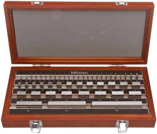 Juego de bloques rectangulares de acero de calibre ASME grado AS-2, 25-100 mm de longitud (47 bloques) Mitutoyo