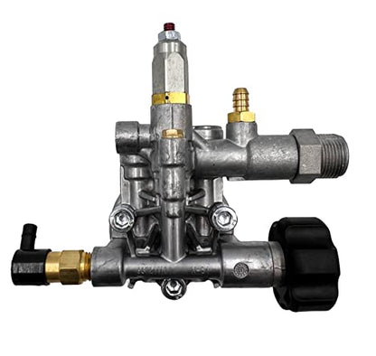 Annovi Reverberi RQV25G26D-EZ Bomba de repuesto de eje hueco de ¾ pulgadas. 2600 PSI, 2.5 GPM, 166 Bar, 3400 RPM, válvula de arranque fácil, válvula de alivio térmico, salida de detergente,