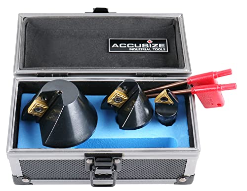 accusizetools - 3 pcs/set avellanador cónico de carburo indexable Set 60 grados, 1/10,2 cm 1/5,1 cm 1 - 1/10,2 cm # 0046 - 0960