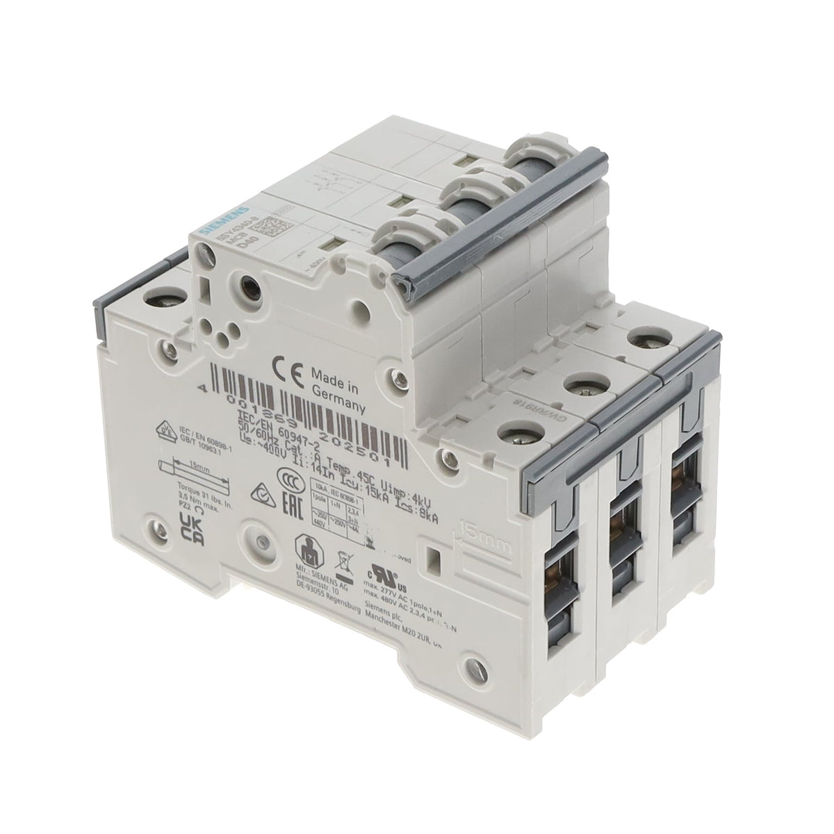 Siemens 5SY43408 5SY4 Riel DIN - 40A
