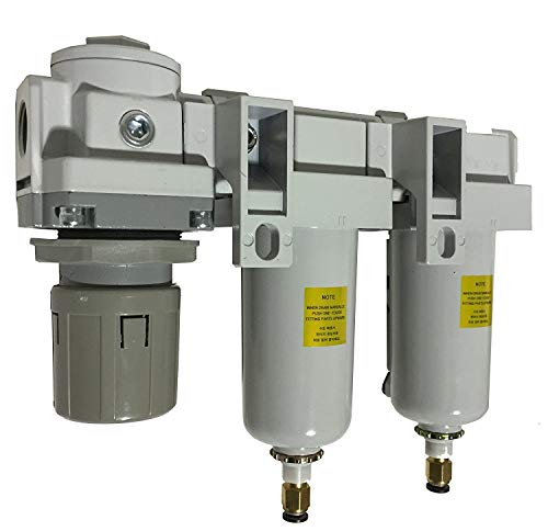 PneumaticPlus SAU3030M-N03G-MEP Sistema de secado de aire de tres etapas – Filtro de partículas de aire, filtro de coalescencia de 0,3 micrones y regulador de presión de aire Combo modular de 3/8 pulgadas NPT – drenaje manual, cuenco de metal