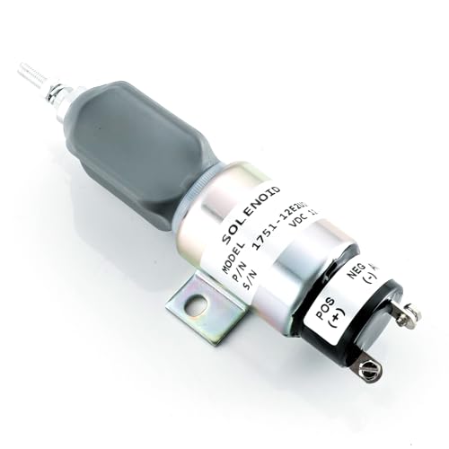 1751-12E2U1B1 - Solenoide de apagado de combustible SA-4984-12 1751-12E2U1B1S repuesto para Woodward 2001 2003 Genie Lift GN77402 GS2668RT GS2669RT GS3268RT GS33RT GS3RT 66RT GSGSGSGS3384 Solenoide de