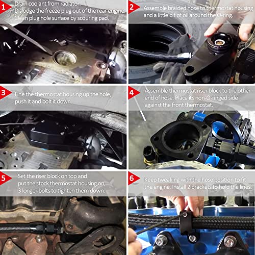 Kit de derivación de refrigerante Cummins compatible con transmisión diésel de 2007.5-2018 Dodge Ram 6.7L Cummins