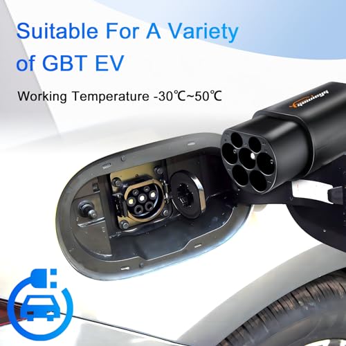 para NACS a GB/T Adaptador de carga de vehículo eléctrico compatible con cargador de destino NACS, conector móvil, conector de pared