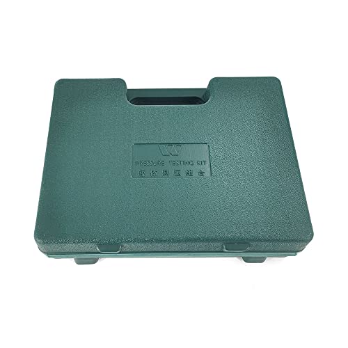 Shkalacar Kit de prueba de presión hidráulica, 25/40/60MPa 3 calibradores, 6 acoplamientos de prueba 3 mangueras de prueba para maquinaria de construcción de excavadoras naves minas, piezas de