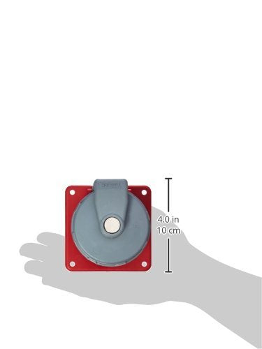 Hubbell HBL420R7W Receptáculo IEC de pin y manga, 3 polos, 4 cables, 20 amperios, 3 fases, 480 V, estanco