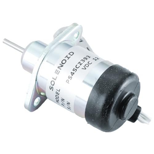 PS45CZ393 - Solenoide de apagado de combustible 1E369-60011 para motor Kubota V2607 V3307 compatible con Linde 1219 Mini excavadora VOLVO55 80D 12VDC