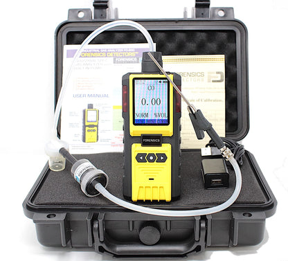 Analizador de gases de escape Monóxido de carbono por detectores forenses | Motocicleta, carretilla elevadora, automoción, motor pequeño | Calibración y certificado NIST de EE. UU. | Sonda, trampa de