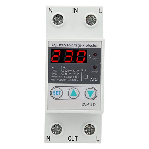 Protector de voltaje ajustable bajo protección contra sobrevoltaje, estabilizador de salida de voltaje para electrodomésticos de oficina, protector de corriente estabilizador de voltímetro para