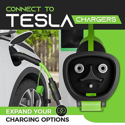 GearIT Tesla a J1772 Cable adaptador para EV, compatible con cargadores Tesla (NACS), carga de 40 amperios/250 voltios, certificado ETL