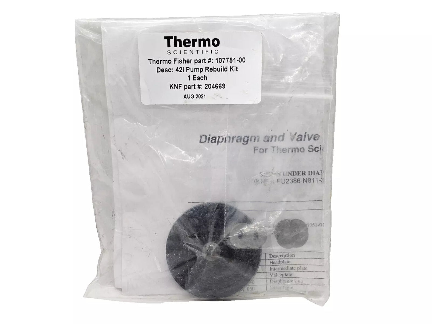 NUEVO Kit de reconstrucción de bomba Thermo Fisher Scientific 107751-00 10775100