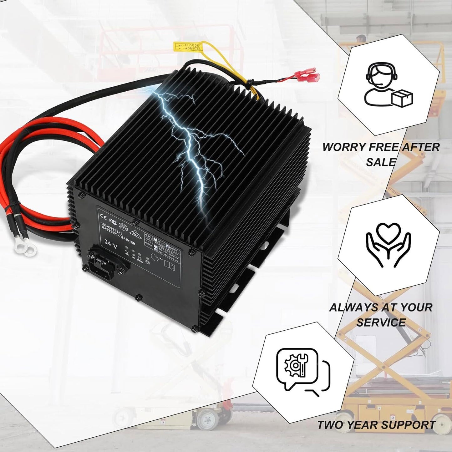 HB600 24B-24V Battery Charger 105739 96211 for Genie ,Skyjack, JLG Scissor Lifts