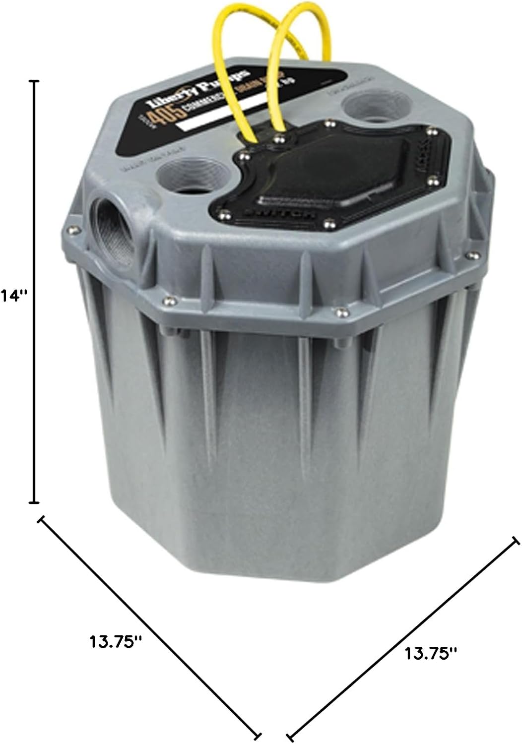 Liberty Pumps 405 Commercial 1/2 HP Bomba de drenaje, talla única, gris