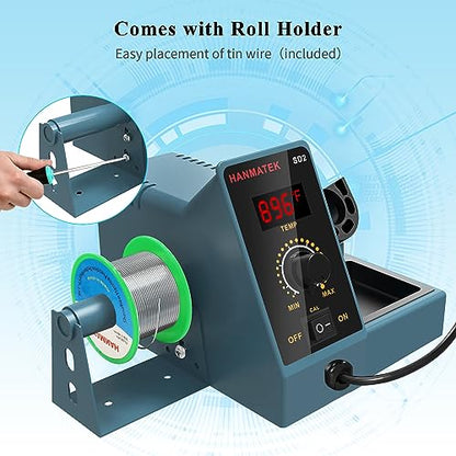 Estación de Soldadura con Adicionales Estación de Soldadura Digital de Cautín de 200 °C-480 ℃ Temperatura Ajustable mejor Kit de Soldadura Para Soldador con Soporte HANMATEK SD2