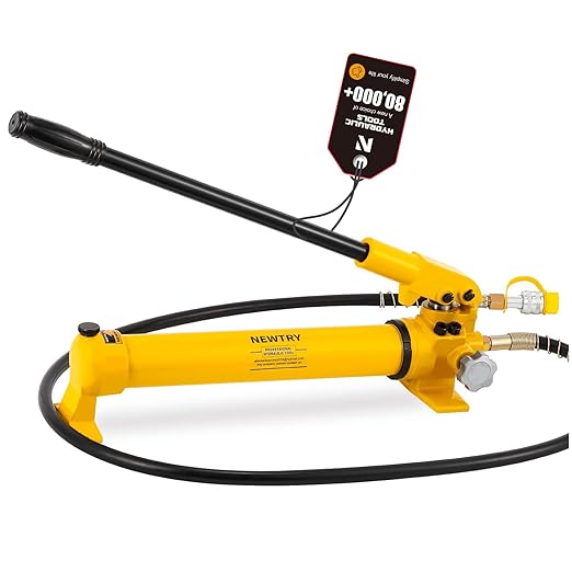 NEWTRY Bomba manual hidráulica CP-700 10000psi Bomba hidráulica manual Power Pack Bomba de elevación hidráulica Jack de bajo perfil de efecto único para la construcción industrial..